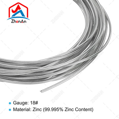99.995% Buona conduttività elettrica Puro filo di zinco da 1,2 mm a 1,6 mm per la macchina di spruzzatura ad arco