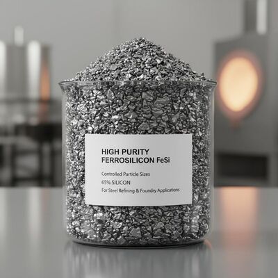 FeSi di ferro silicio di alta purezza con dimensioni di particelle controllate e silicio al 65% per applicazioni di raffinazione e fonderia dell'acciaio
