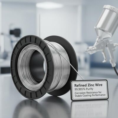 Filo di Zinco Raffinato per Spruzzatura di Metallizzazione con Purezza del 99,995% e Resistenza alla Corrosione per Prestazioni di Rivestimento Stabili