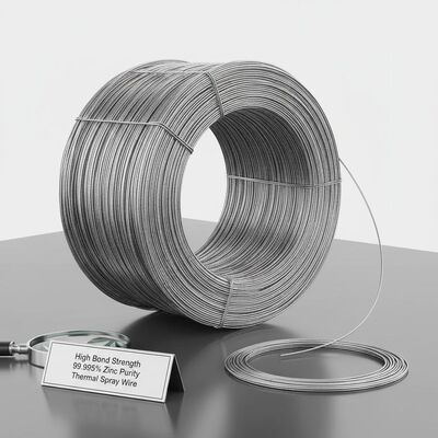 Alta resistenza al legame 99,995% di zinco di purezza filo di spruzzo termico per la metallizzazione resistente alla corrosione