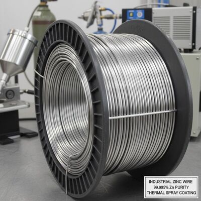 Filato di zinco industriale con purezza di zinco del 99,995% per la resistenza alla corrosione nelle applicazioni di rivestimento a spruzzo termico