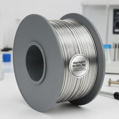 Filato di zinco ad alta purezza 99,995% per la resistenza alla corrosione e il diametro del filo di precisione nelle applicazioni di spruzzo metallizzante