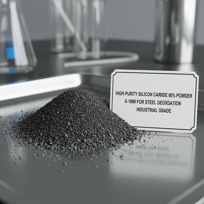 Polvere di carburo di silicio ad alta purezza 90% 0-1 mm per la deossidazione dell'acciaio di grado industriale